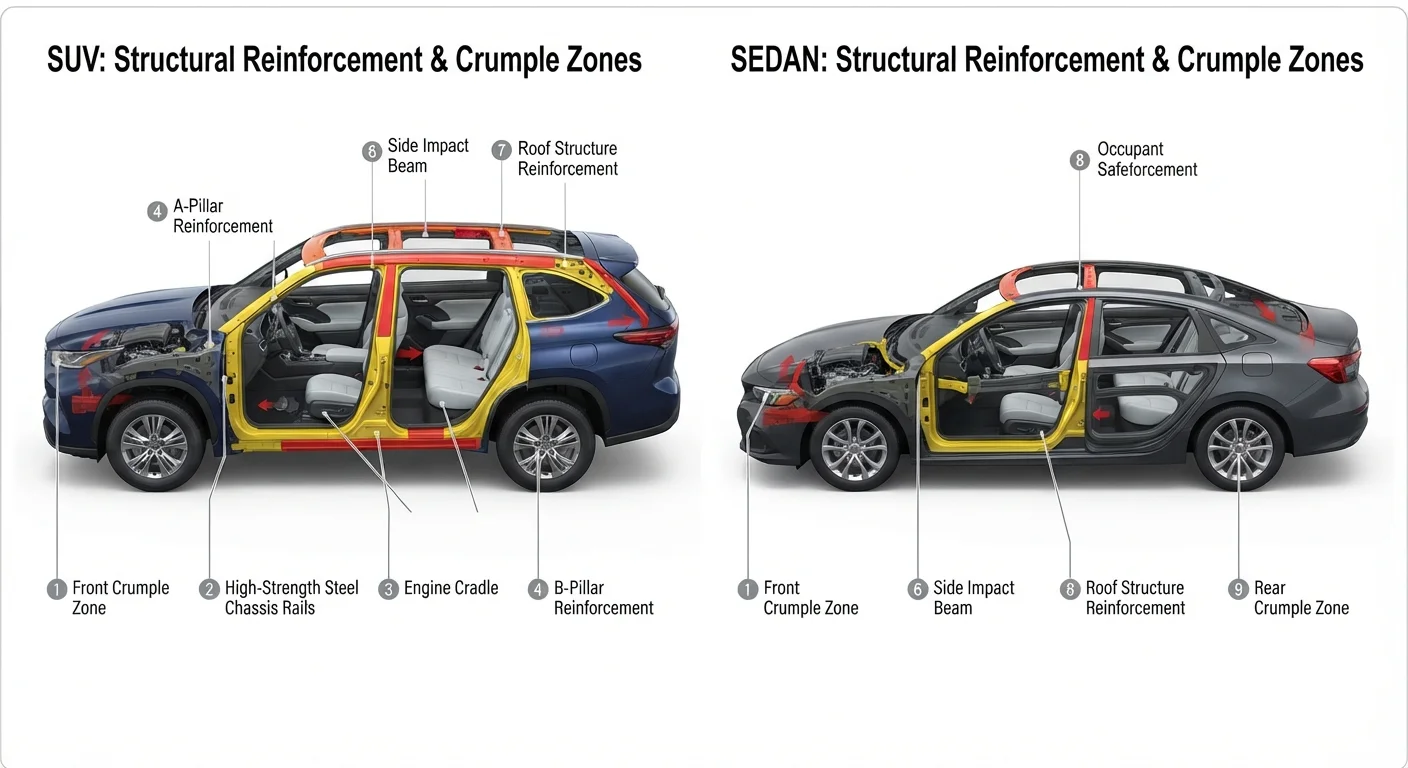 Occupant Safety in SUVs vs. Sedans: Structural Trade-offs Explained