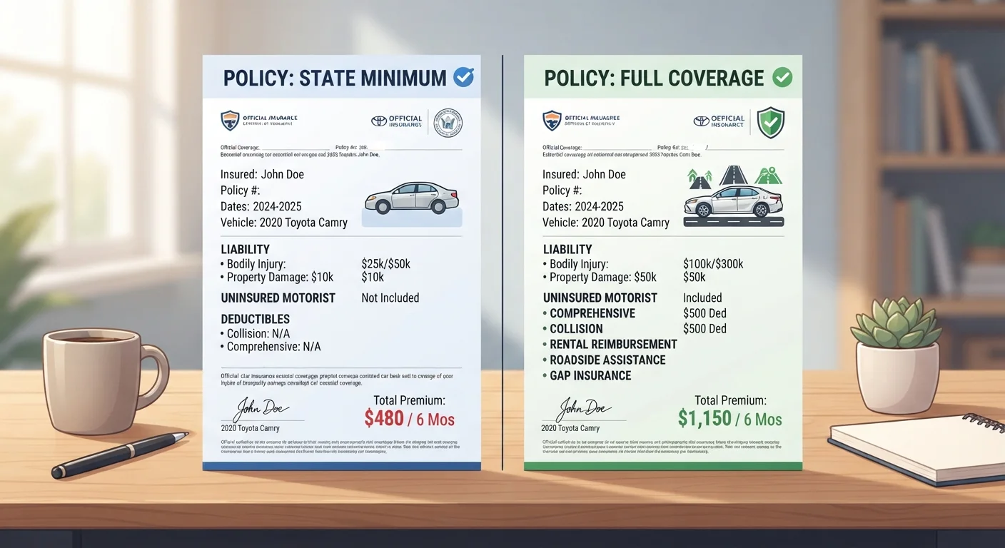 State Minimum Coverage vs. Full Coverage: Understanding What You're Actually Choosing