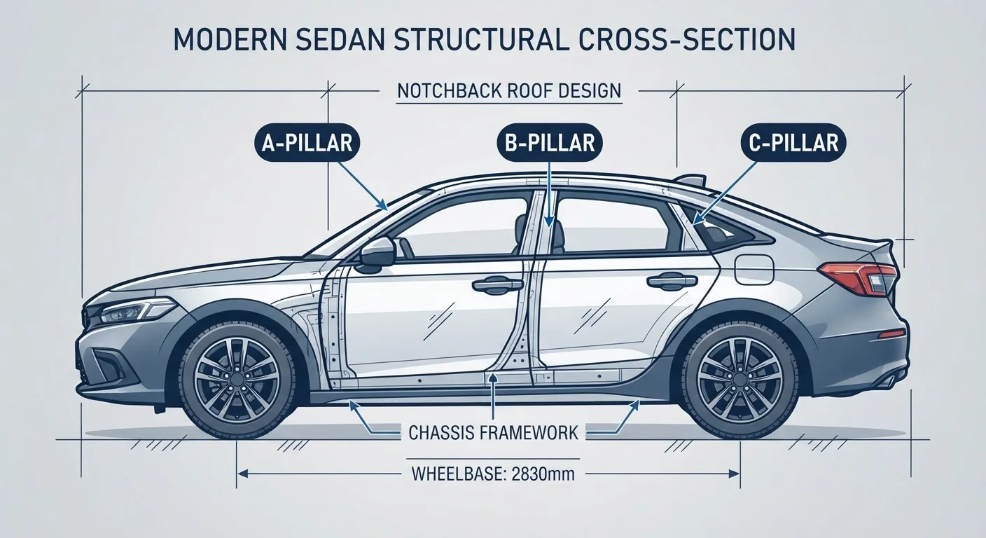 The Anatomy of a Sedan: Pillars, Rooflines, and Why They Matter