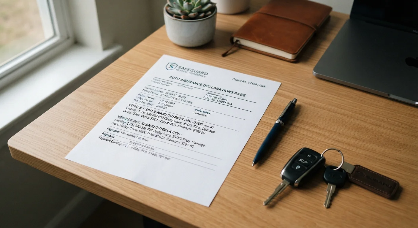 What the Declarations Page Tells You About Your Coverage